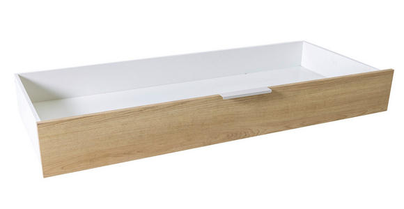 BETTKASTEN Eichefarben, Weiß  - Eichefarben/Weiß, KONVENTIONELL, Holzwerkstoff (136/18/59cm) - Xora