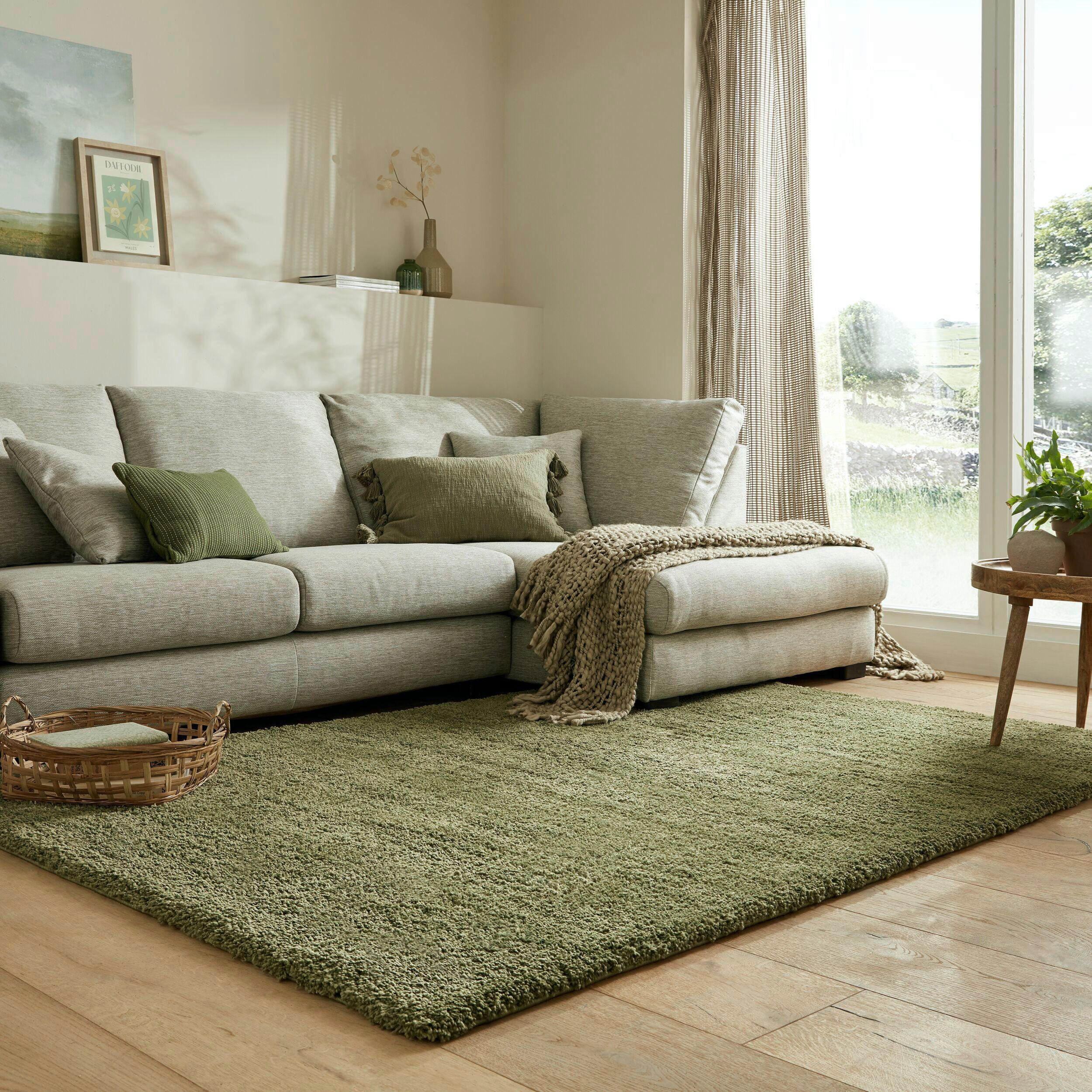 SHAGGY 80/150 cm Flair Rugs Grün - Grün, Basics, Textil (80/150cm) - Xora