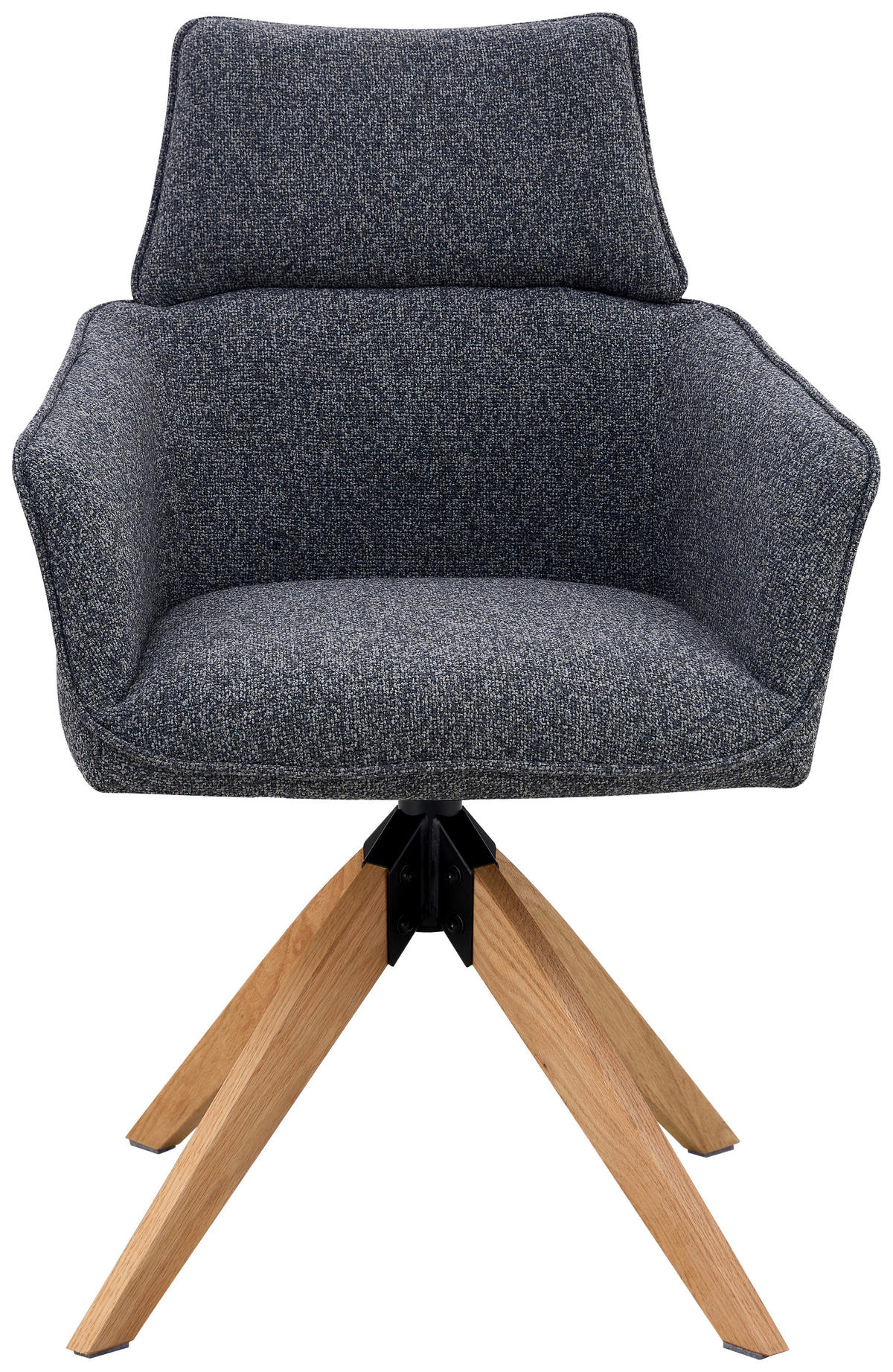 ARMLEHNSTUHL  in Eisen Webstoff  - Anthrazit/Naturfarben, KONVENTIONELL, Holz/Textil (60/94/67cm) - Livetastic