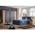 BOXSPRINGBETT 160/200 cm  in Blau  - Blau/Schwarz, KONVENTIONELL, Kunststoff/Textil (160/200cm) - Carryhome
