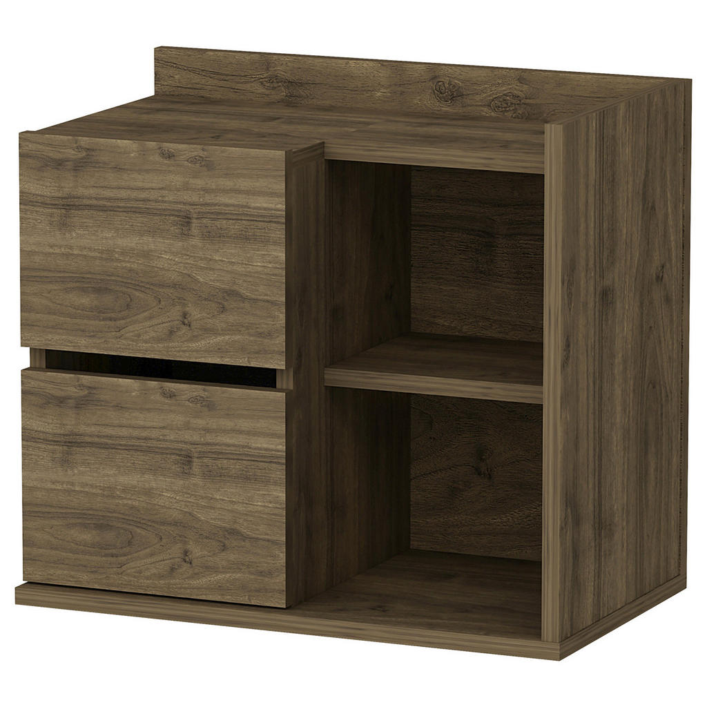 Nachtkästchen Walnuss Dekor H: 53,2 Cm Juno