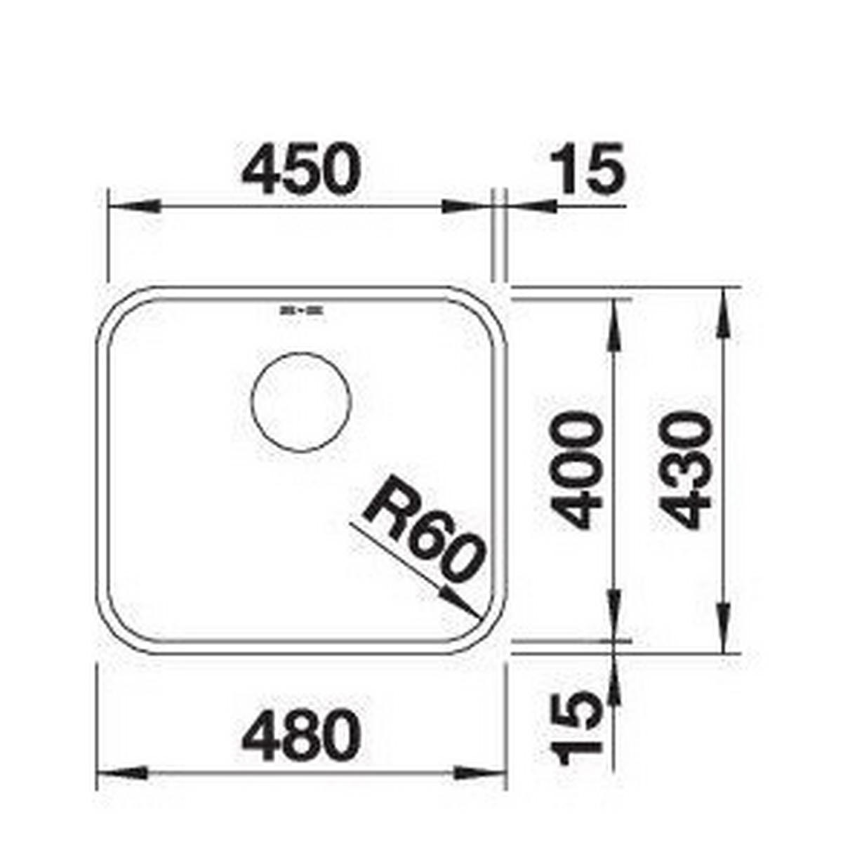SPÜLE 518203  - Edelstahlfarben, Basics, Metall (43/18,4/48cm) - Blanco