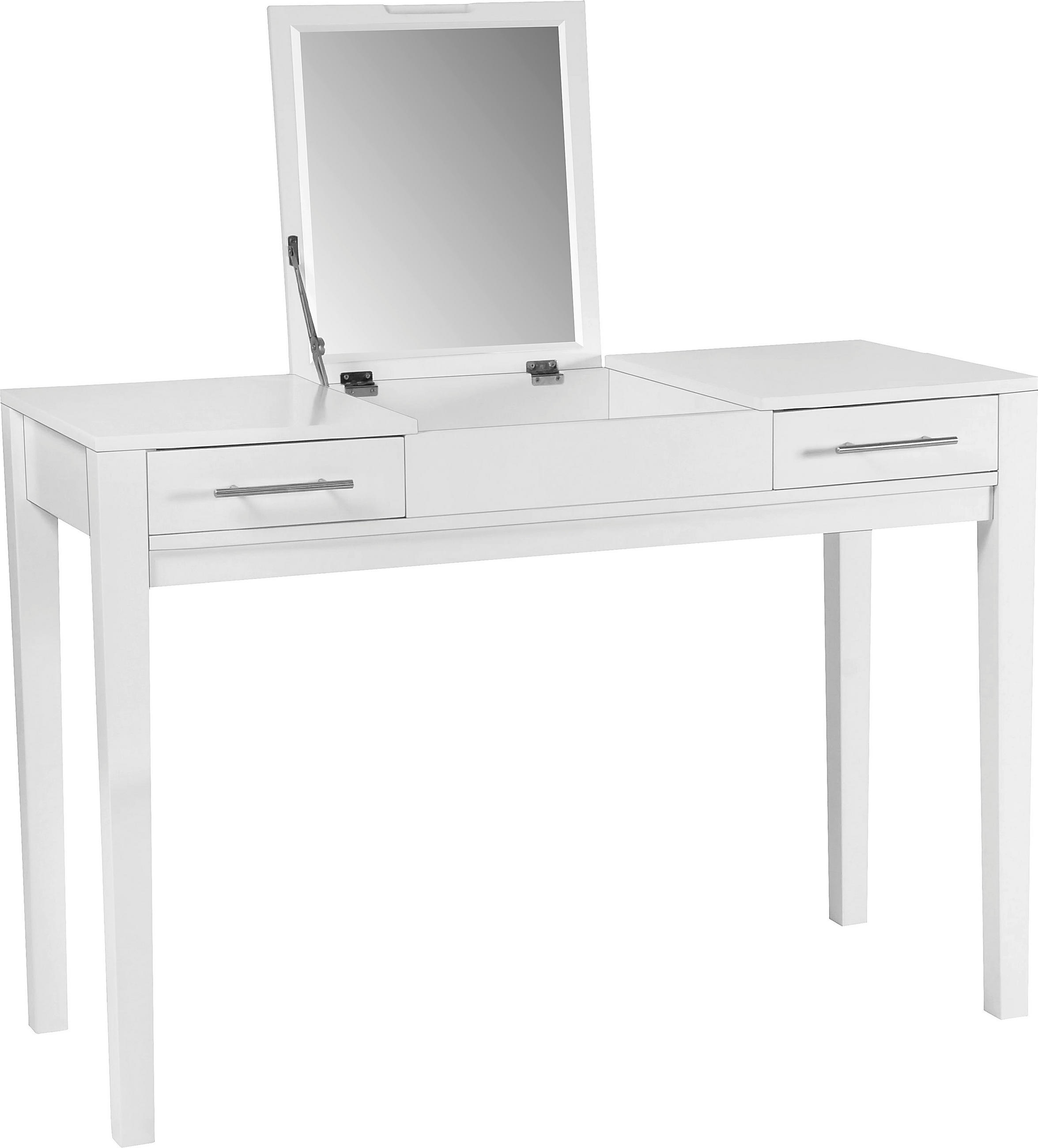 Schminktisch Jasmin Weiß B: 110 Cm Mit Laden + Spiegel