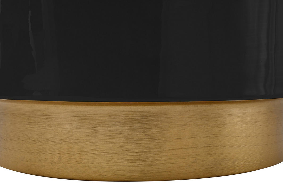 BEISTELLTISCH 51,5/43/51,5 cm Schwarz, Goldfarben  - Goldfarben/Schwarz, Design, Metall (51,5/43/51,5cm) - Kayoom