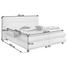 BOXSPRINGBETT Webstoff 140/200 cm INKL. Matratze, Topper - Silberfarben/Braun, Design, Kunststoff/Textil (140/200cm) - Linea Natura