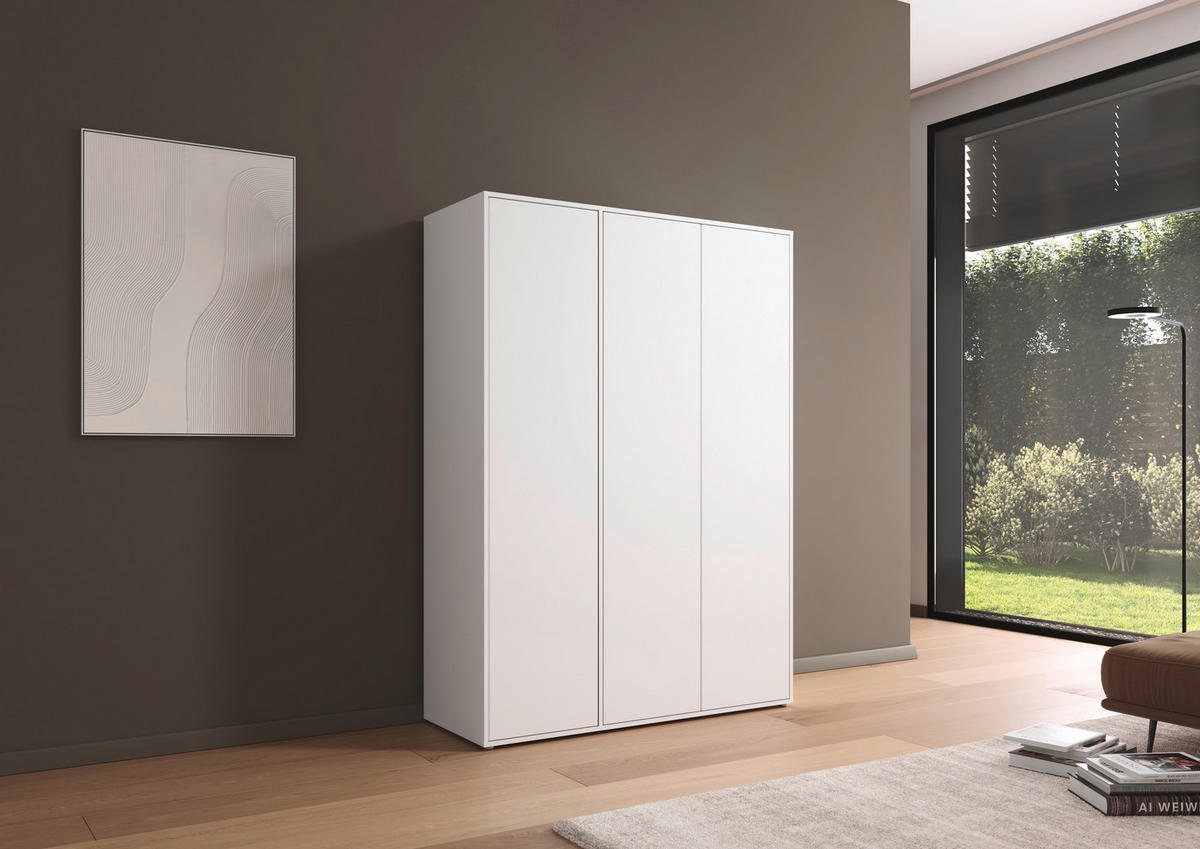DREHTÜRENSCHRANK in Weiss  - Weiss, Modern, Holzwerkstoff (140/194/53cm) - Rauch Möbel
