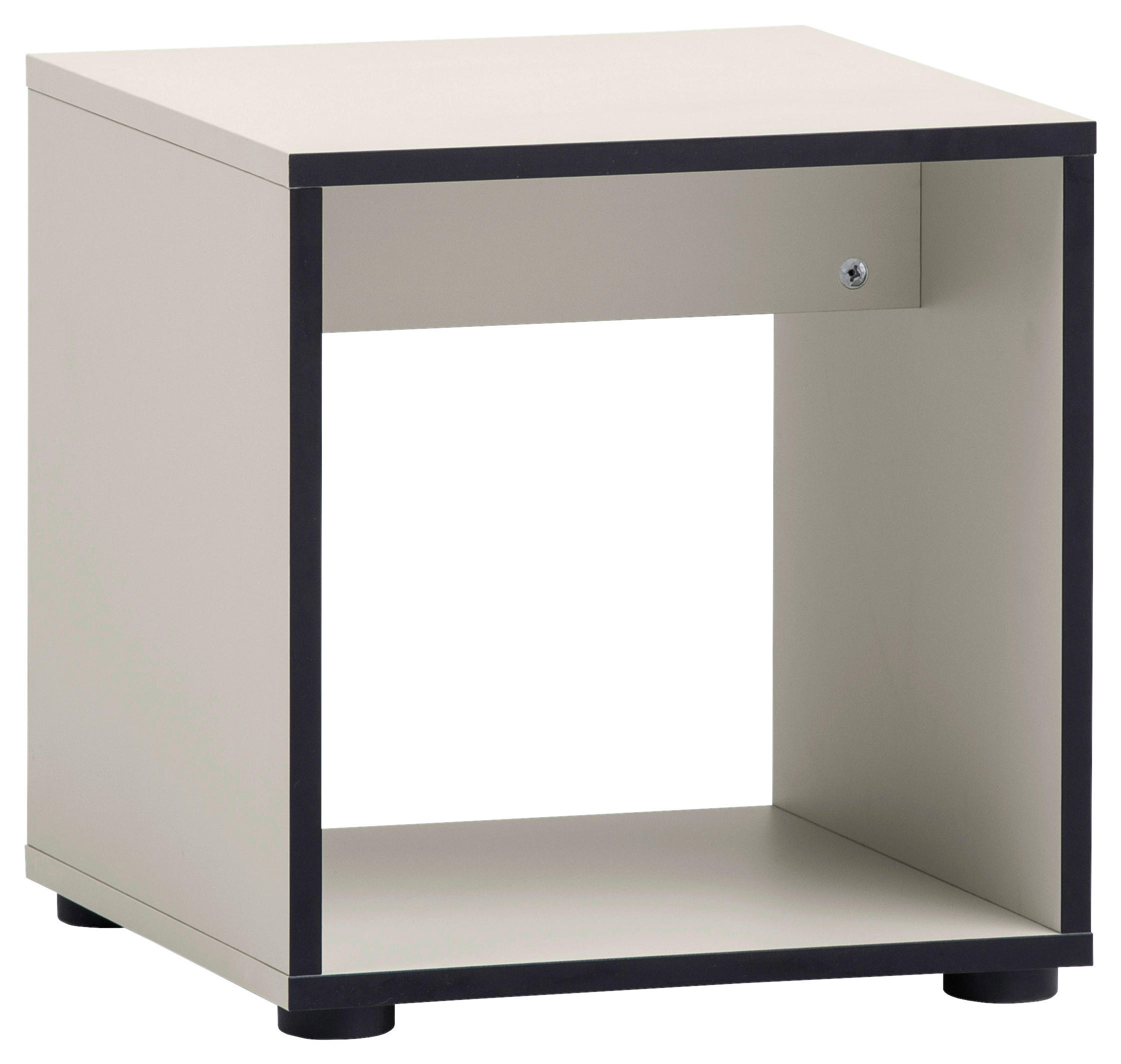 HOCKER Beige  - Beige/Schwarz, Design, Kunststoff (40/42/40cm) - MID.YOU