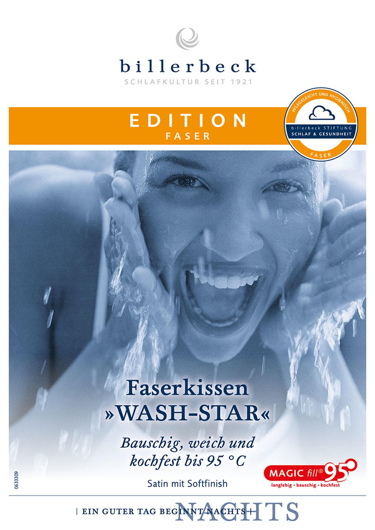 Thumbnail - Billerbeck Kopfkissen Washstar, Weiß, Textil, Füllung: Polyester, 40x80 cm, Schlaftextilien, Kopfkissen & Nackenkissen, ...