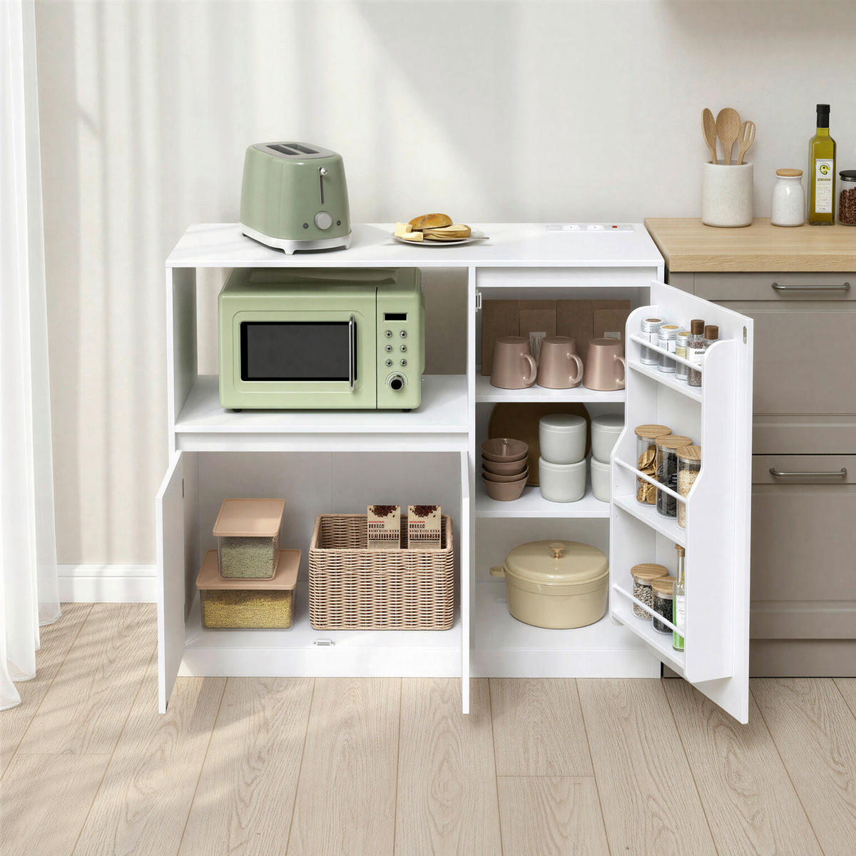 KOMMODE , 90/90/40 cm,  - Weiß, Trend, Holzwerkstoff (90/90/40cm) - Boxxx