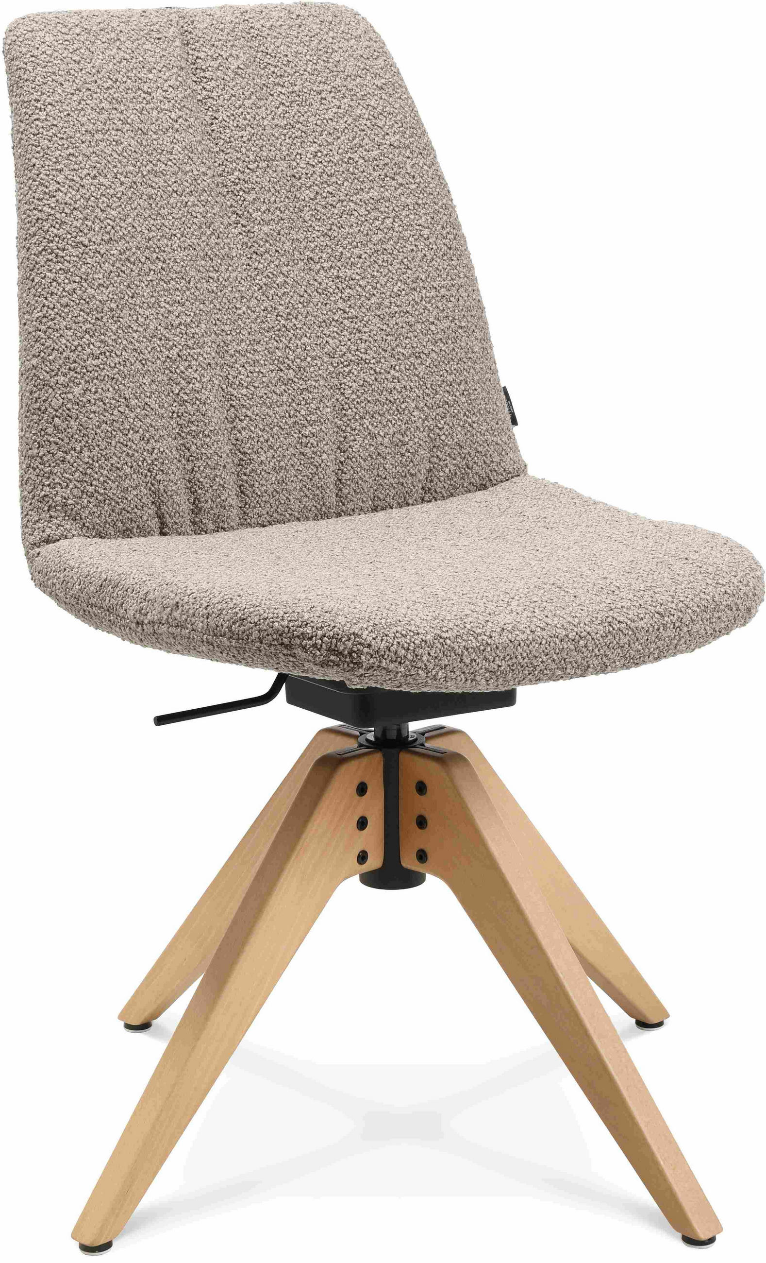 STUHL  in Flachgewebe Holz, Textil  - Ecru/Eichefarben, Design, Holz/Textil (46/82,5-85,25/55cm) - Johann Jakob