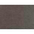 BIGSOFA  in Flachgewebe, Leinenoptik Dunkelbraun  - Dunkelbraun/Schwarz, Design, Textil/Metall (262/66/113cm) - Belluti