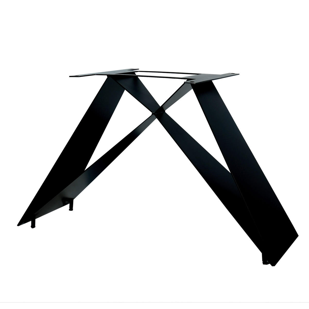 ESSTISCH 200/100/77 cm Echtholz  Holz, Metall rechteckig Naturfarben, Schwarz  - Schwarz/Naturfarben, MODERN, Holz/Metall (200/100/77cm) - MID.YOU