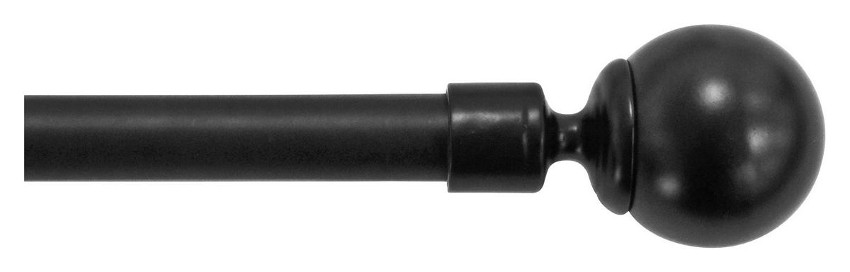 GARDINSTÅNGSET 120-210 cm  - svart, Basics, metall (120-210cm)