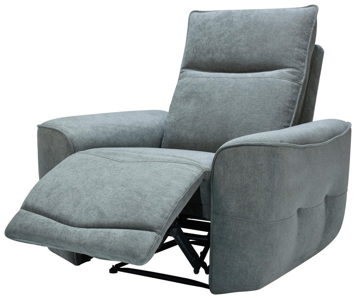 SCAUN DE RELAXARE in metal, textil gri  - negru/gri, Konventionell, metal/textil (100/99/96cm) - Celina Home