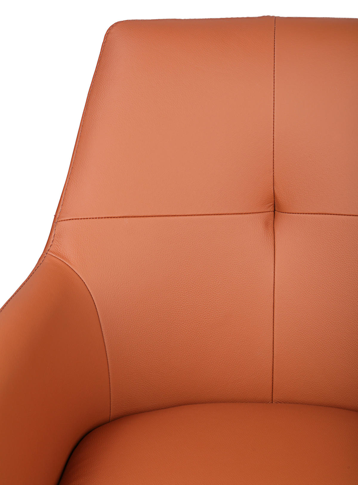 BARHOCKER Echtleder Cognac Eisen Sitzfläche 360° drehbar, inklusive Armlehnen  - Cognac/Schwarz, Design, Leder/Metall (55/90-116/53cm) - Novel