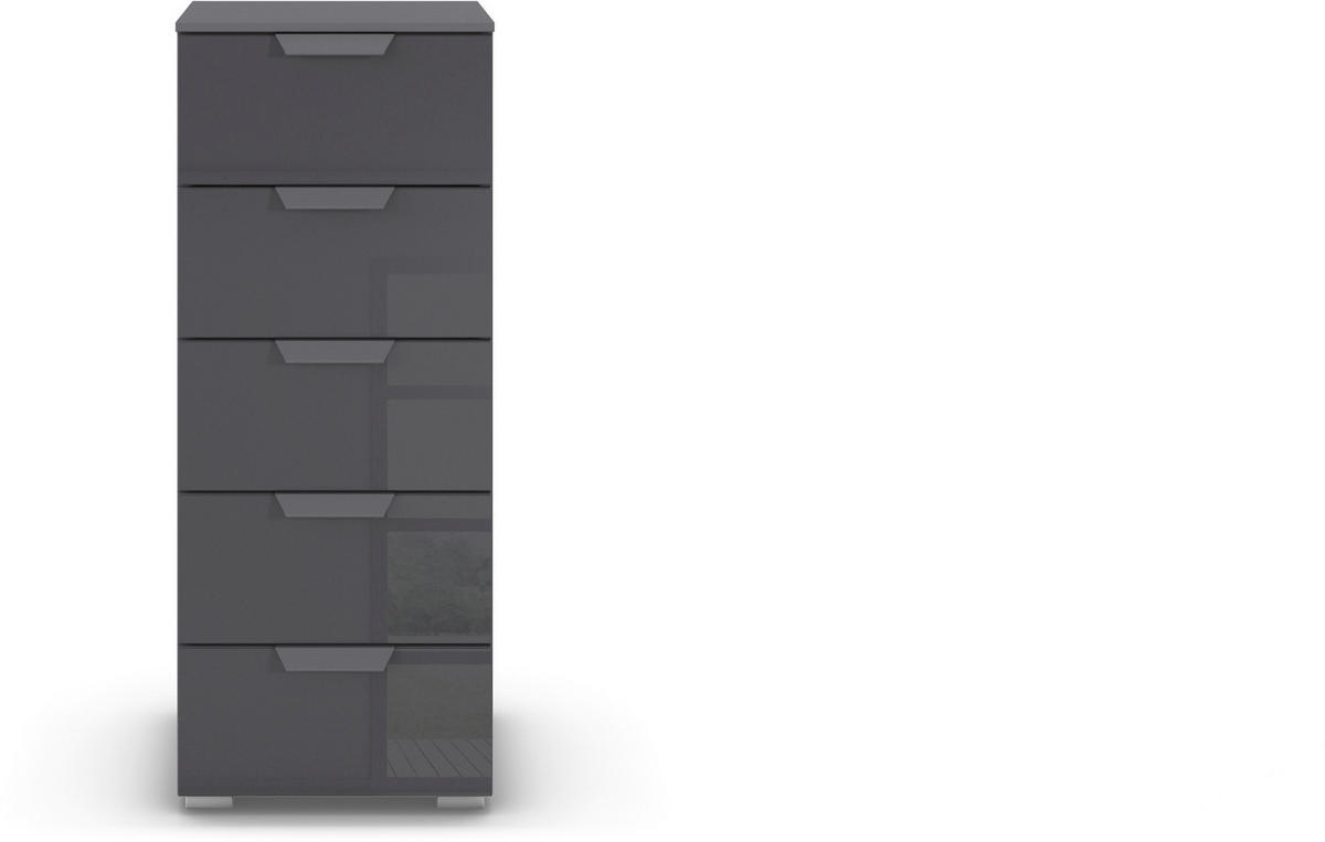 KOMMODE  in 40/100/35 cm  - Dunkelgrau, Design, Glas/Holzwerkstoff (40/100/35cm) - Carryhome