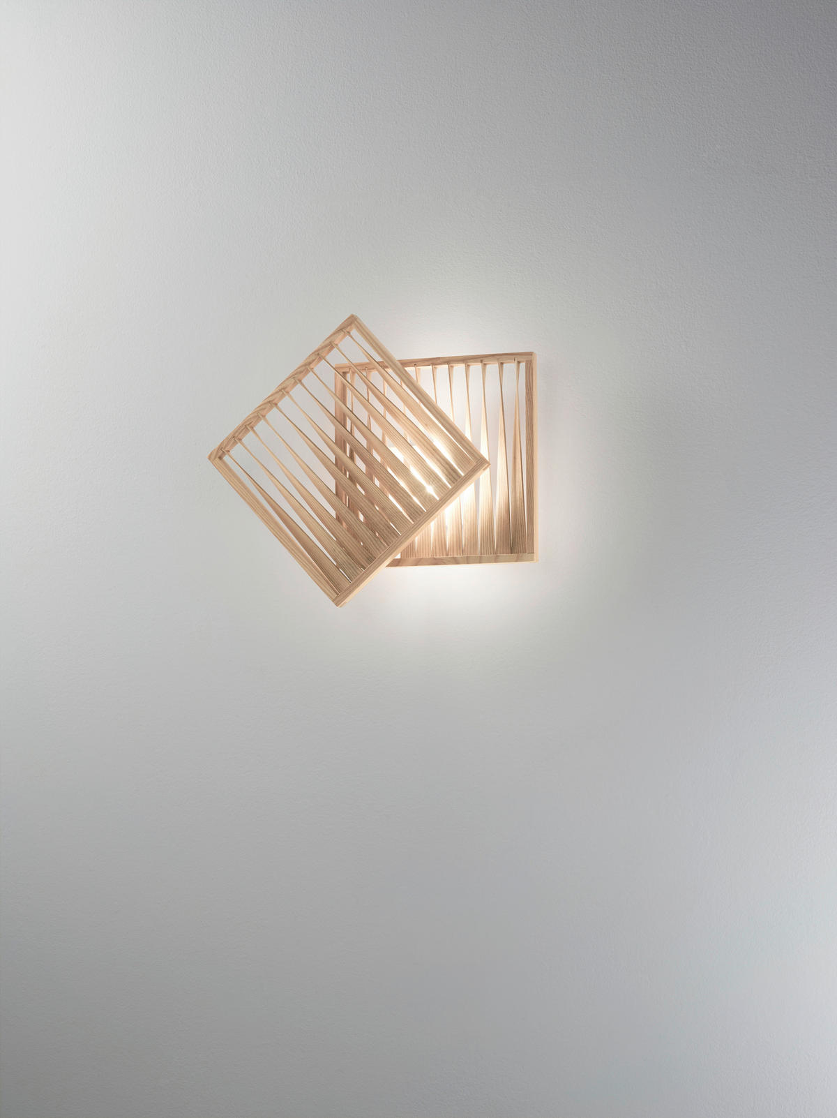 LED-WANDLEUCHTE Loft 43/39/8 cm   - Weiß, Design, Holz/Metall (43/39/8cm) - Fabas Luce