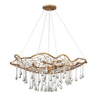LUSTER, 91.4/48.2 cm  - zlatá, Konventionell, kov/sklo (91.4/48.2cm) - Elstead Lighting