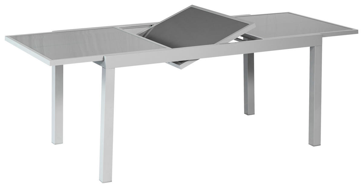 GARTENSET Akazie massiv Aluminium  - Silberfarben/Grau, MODERN, Holz/Kunststoff - Gardenson