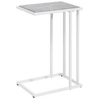 BEISTELLTISCH 40/30/60 cm Grau, Weiß rechteckig  - Weiß/Grau, Design, Holzwerkstoff/Metall (40/30/60cm) - home24