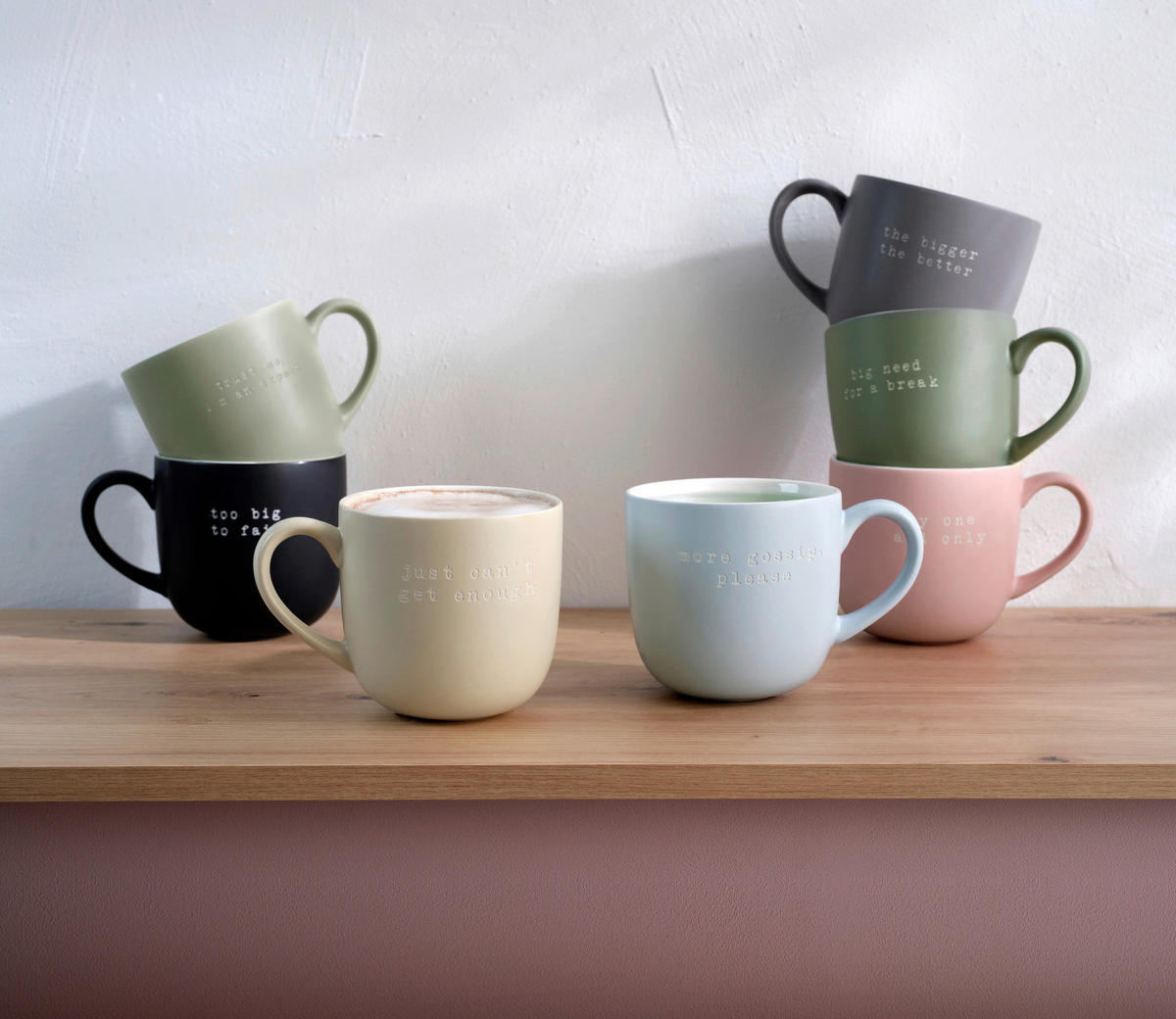 BECHER hey!    - Pastellblau, Basics, Keramik (600ml) - ASA