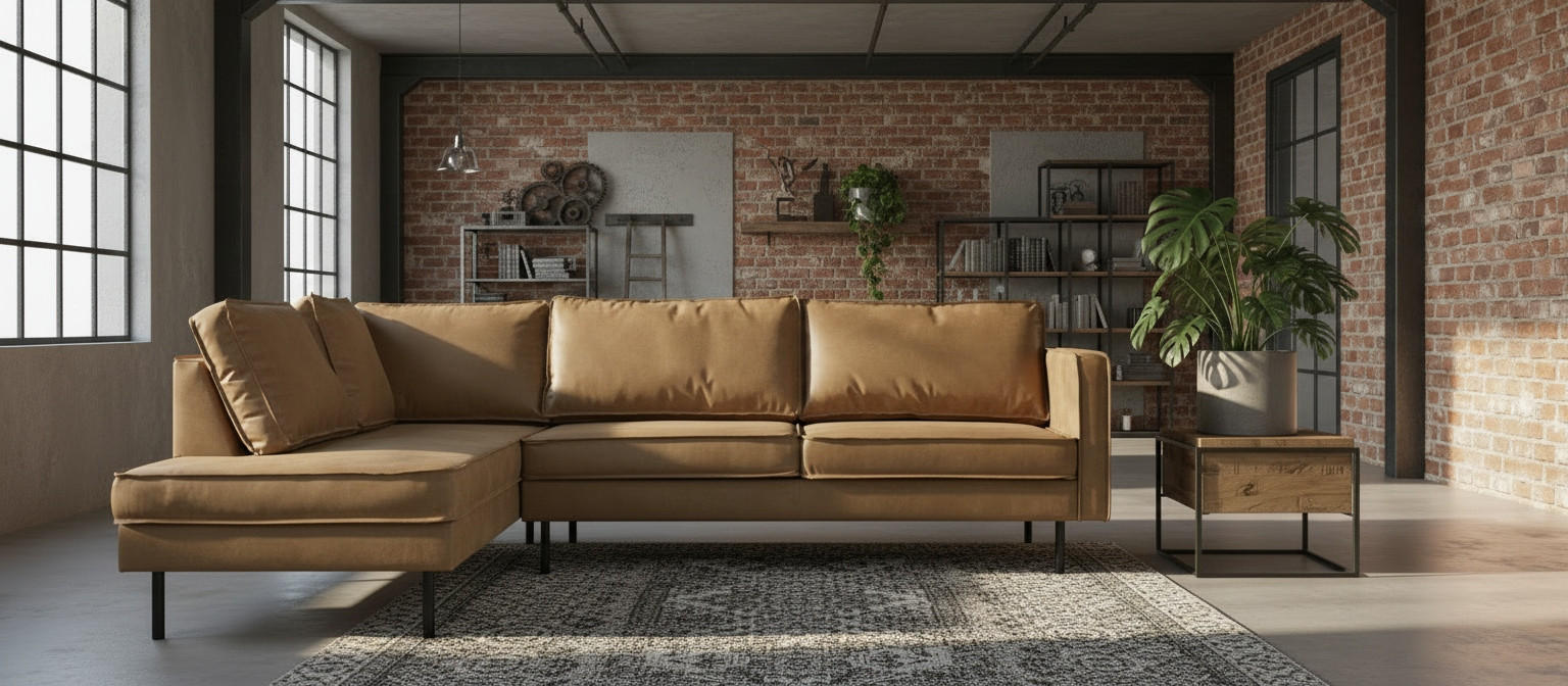 Thumbnail - Mid.you Ecksofa, Braun, Leder, Lederlook, 4-Sitzer, Füllung: Schaumstoff, L-Form, 270x170 cm, Made in Europe, Wohnzimmer...