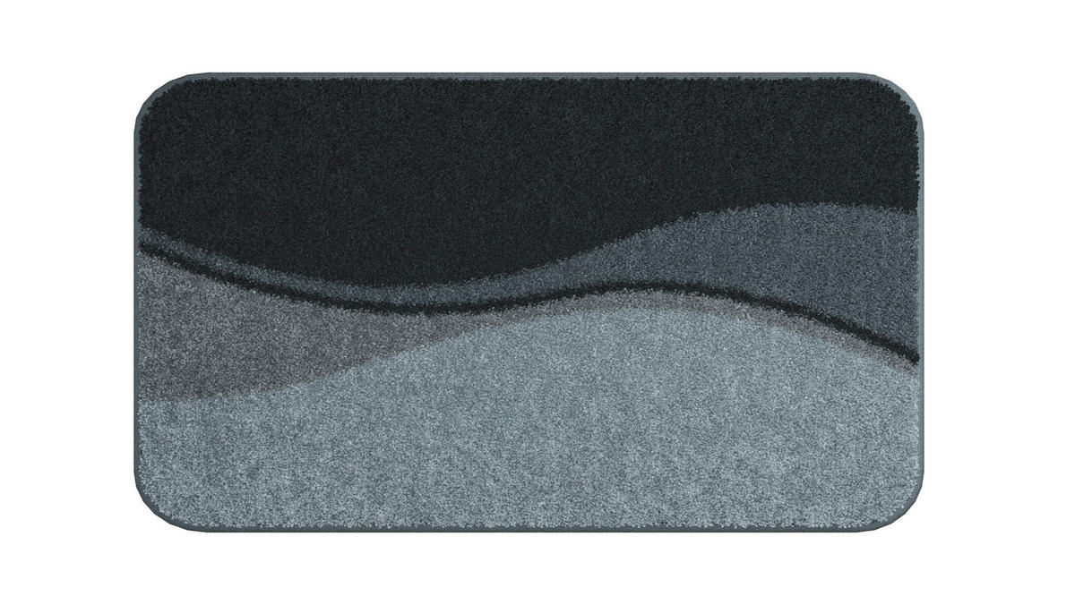 BADEMATTE Anthrazit 65/115 cm  - Anthrazit, Basics, Kunststoff/Textil (65/115cm) - Grund
