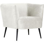 SESSEL in Chenille Beige  - Beige/Schwarz, Design, Textil/Metall (76/73/76cm) - Landscape