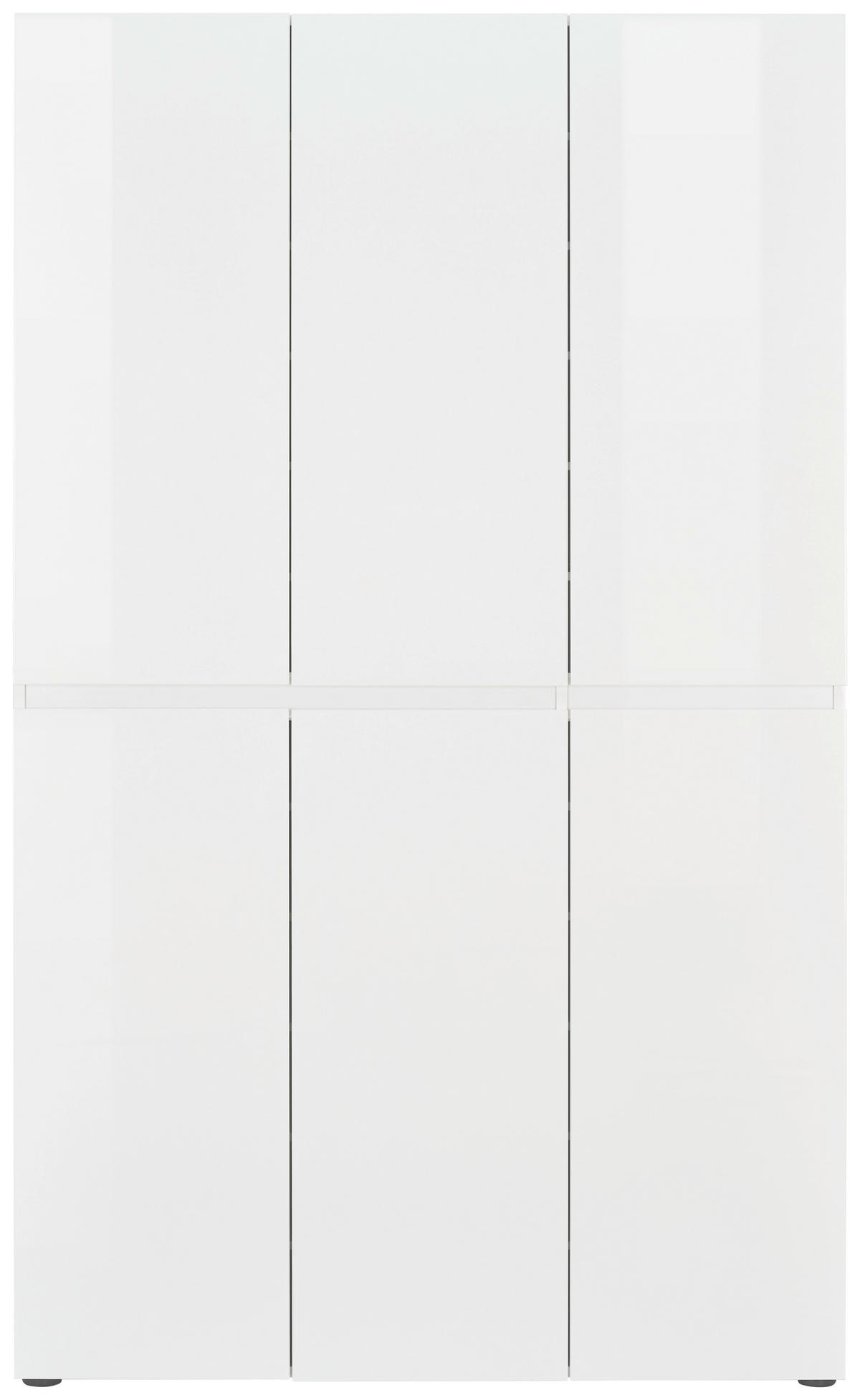 SCHUHSCHRANK Weiß  - Schwarz/Weiß, Design, Holzwerkstoff/Kunststoff (120/200/34cm) - home24