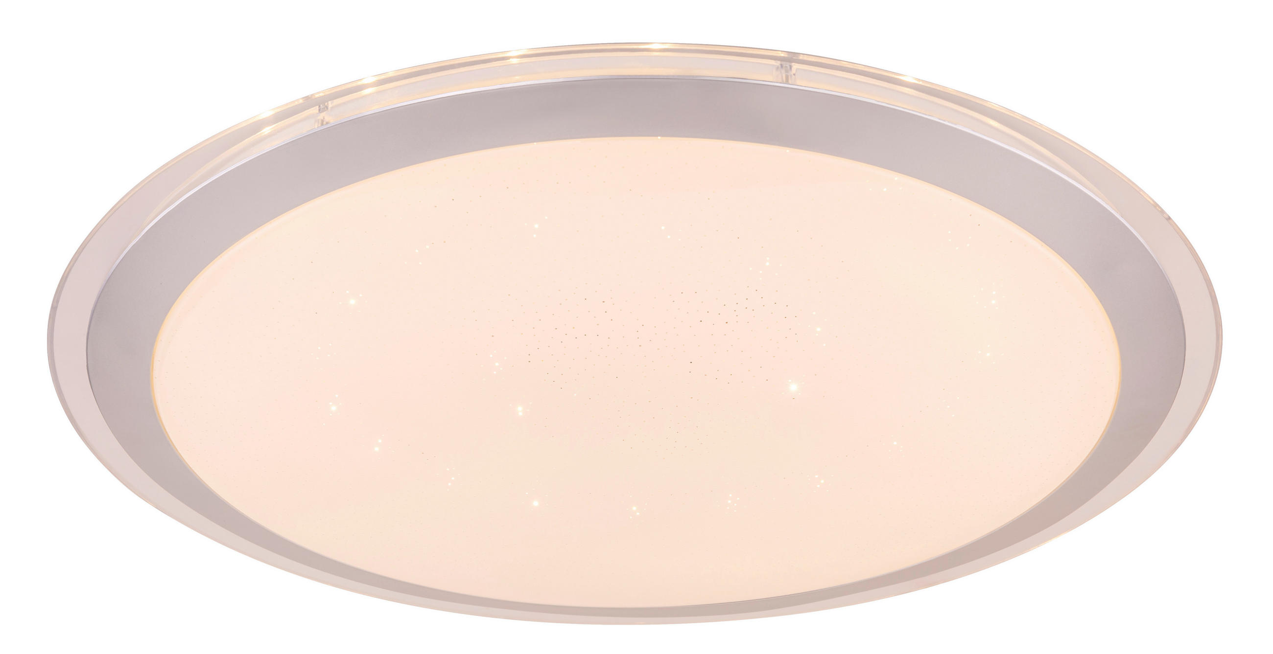 LED-DECKENLEUCHTE Carry 53/8,3 cm  - Klar/Silberfarben, Design, Kunststoff/Metall (53/8,3cm) - Globo