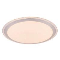 LED-DECKENLEUCHTE Carry 53/8,3 cm  - Klar/Silberfarben, Design, Kunststoff/Metall (53/8,3cm) - Globo