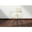 ARMLEHNSTUHL  Stoffauswahl, Sitzfläche 360° drehbar, automatische Rückholfunktion Webstoff  Beige  - Beige/Schwarz, Design, Textil/Metall (62/92/66cm) - Dieter Knoll