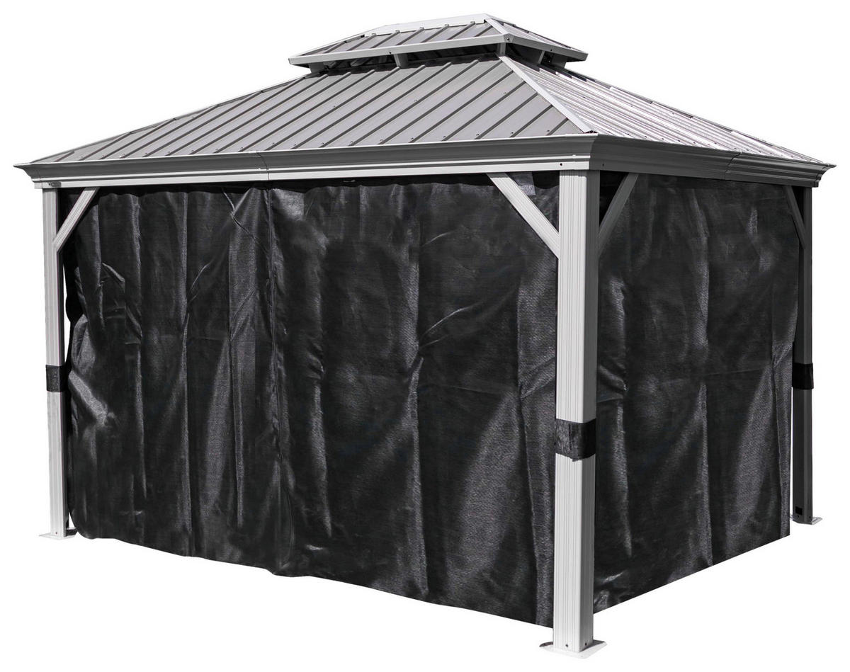 PAVILLON 483/307/363 cm Aluminium  - Champagner, Basics, Metall (483/307/363cm)