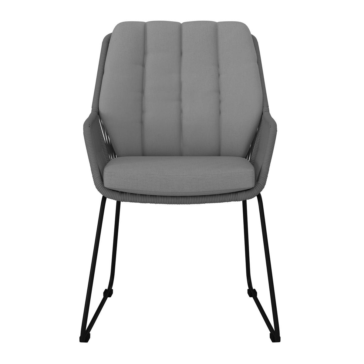 GARTENSESSEL - Schwarz/Weiß, MODERN, Kunststoff/Textil (59/87/68cm) - Ambia Garden