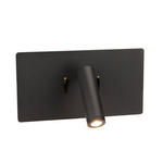 LED-WANDLEUCHTE 23/9-16/12 cm   - Schwarz, Basics, Metall (23/9-16/12cm) - Novel