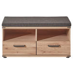 GARDEROBENBANK  in 101/47/41 cm  - Eichefarben/Graubraun, Natur, Holz/Holzwerkstoff (101/47/41cm) - Linea Natura