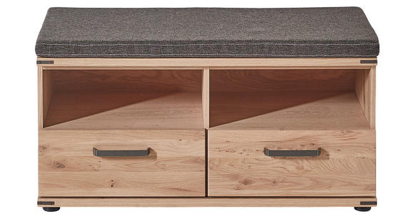 GARDEROBENBANK  in 101/47/41 cm  - Eichefarben/Graubraun, Natur, Holz/Holzwerkstoff (101/47/41cm) - Linea Natura