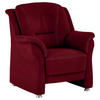 SESSEL in Mikrofaser Hellrot  - Hellrot/Beige, Konventionell, Textil/Metall (90/100/89cm) - Beldomo Comfort