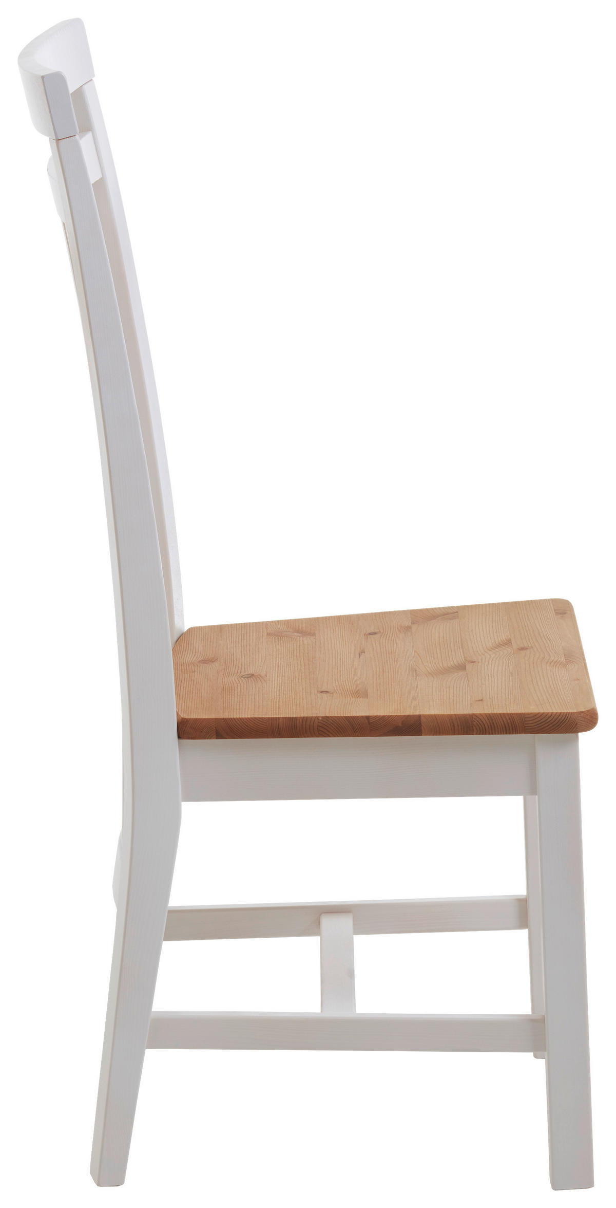 STUHL Weiß, Laugenfarbig Kiefer massiv  - Laugenfarbig/Weiß, ROMANTIK / LANDHAUS, Holz (46/103/48cm) - Boxxx