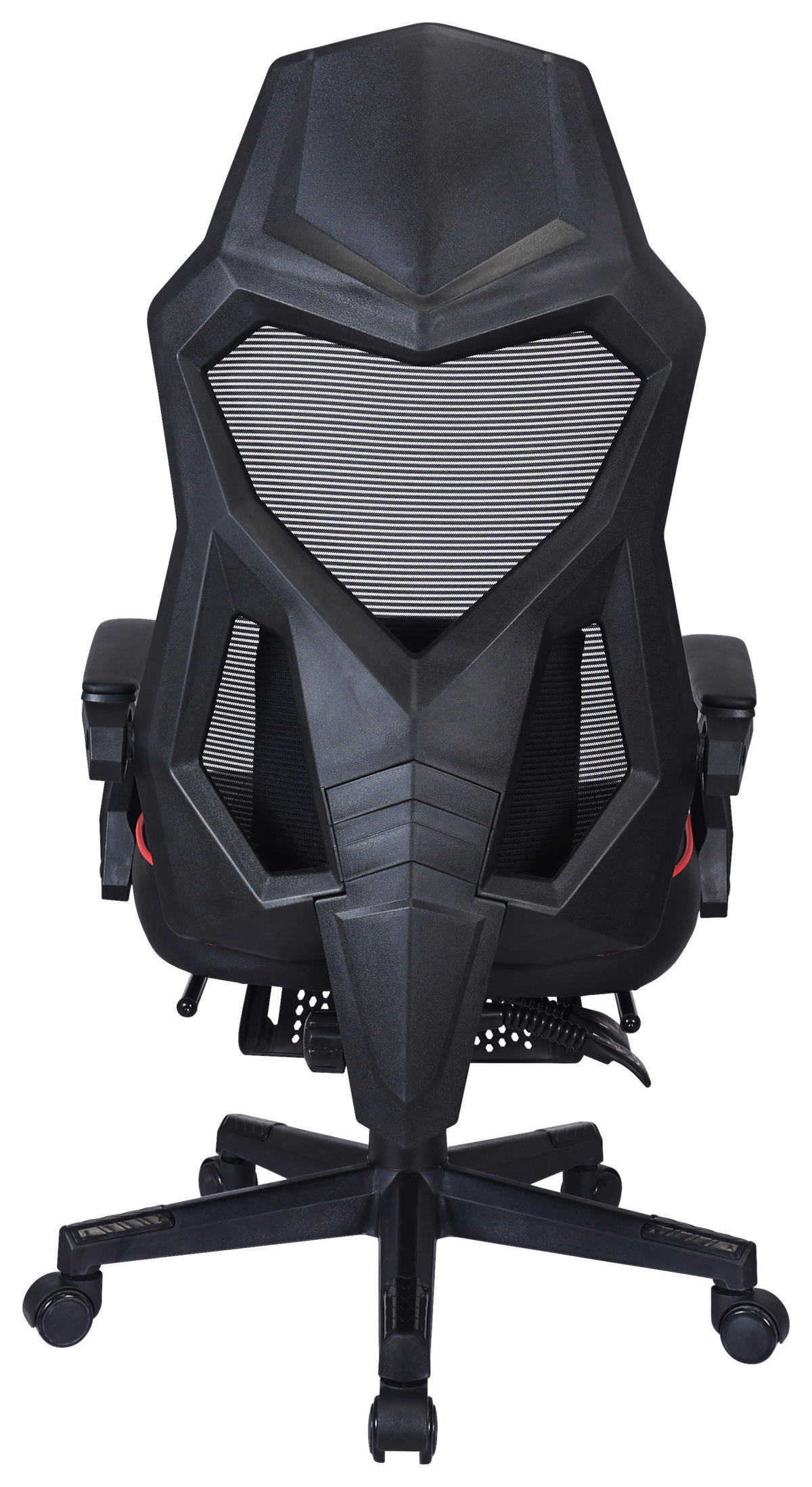 GAMINGSTUHL  in Lederlook, Netzbespannung Rot, Schwarz  - Rot/Schwarz, MODERN, Kunststoff/Textil (59/107-117/58cm) - Carryhome