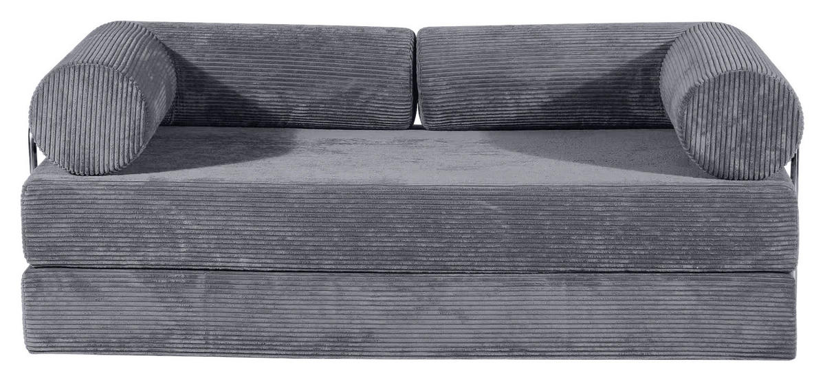 ZOFA S POSTELJNO FUNKCIJO,  siva tekstil  - siva, Design, tekstil (180/70/100cm) - P & B