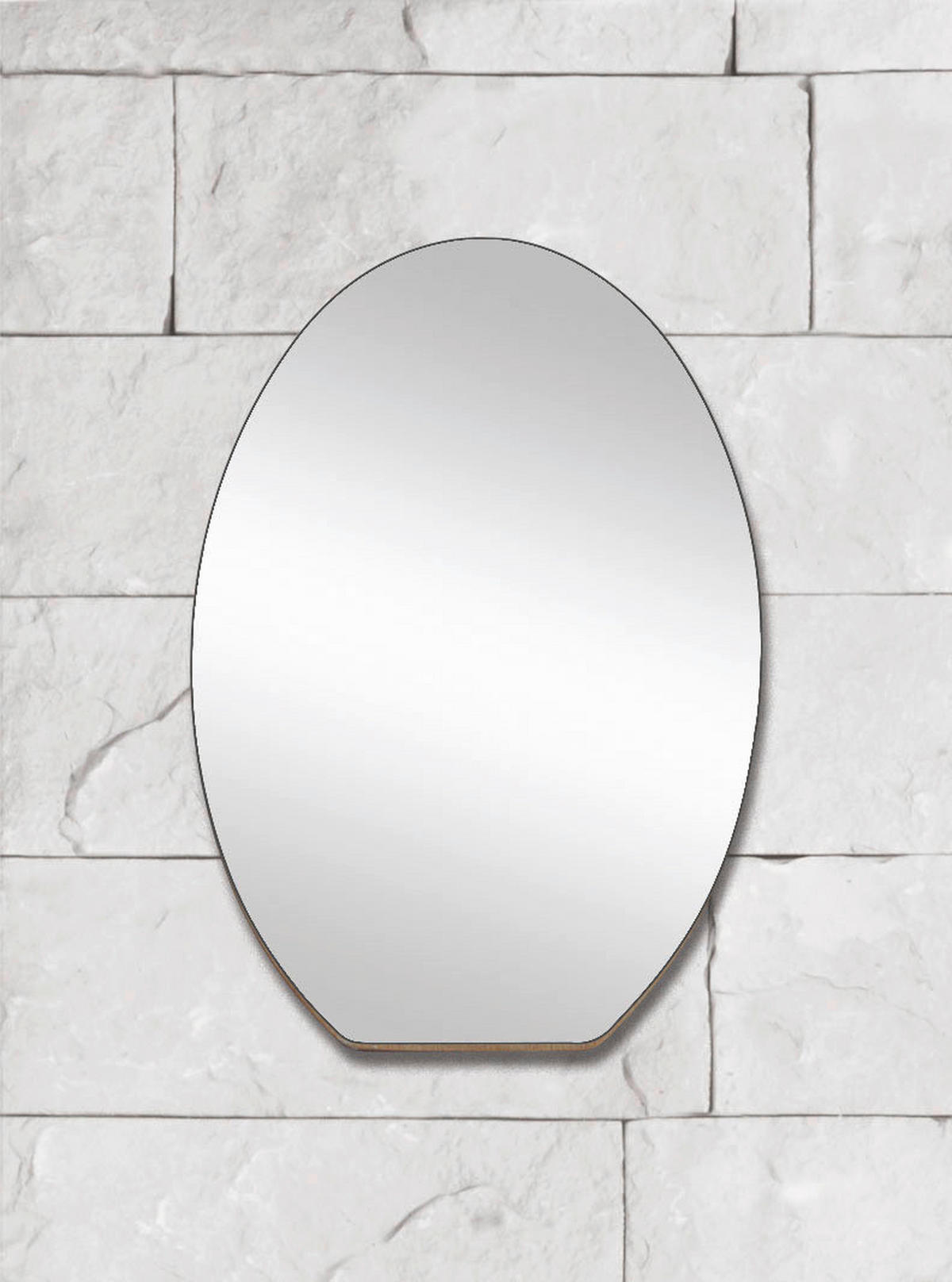 SCHMINKSPIEGEL  - Naturfarben, Design, Glas/Holz (15/21/1,5cm) - Kleine Wolke