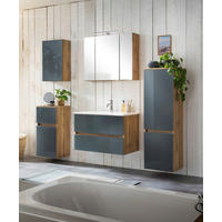 BADEZIMMER  in 160 cm  - Eichefarben/Weiß, KONVENTIONELL, Glas/Holzwerkstoff (160cm) - Held