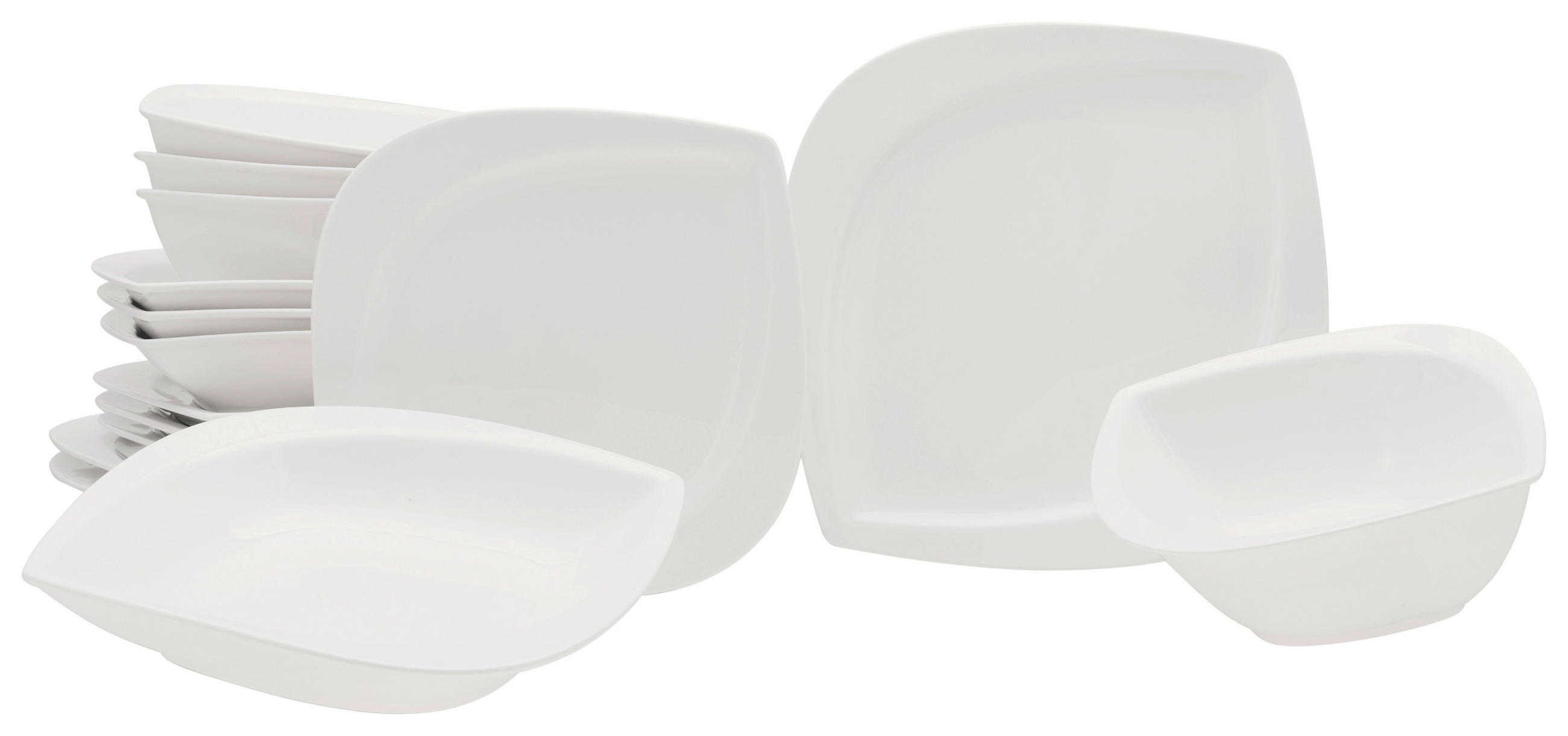 KOMBISERVICE Weiß Melbourne 16-teilig 4 Personen  - Weiß, Basics, Keramik - Creatable