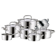 KOCHTOPFSET Edelstahl 7-teilig - Silberfarben, Basics, Metall (61,5/42/33,5cm) - WMF
