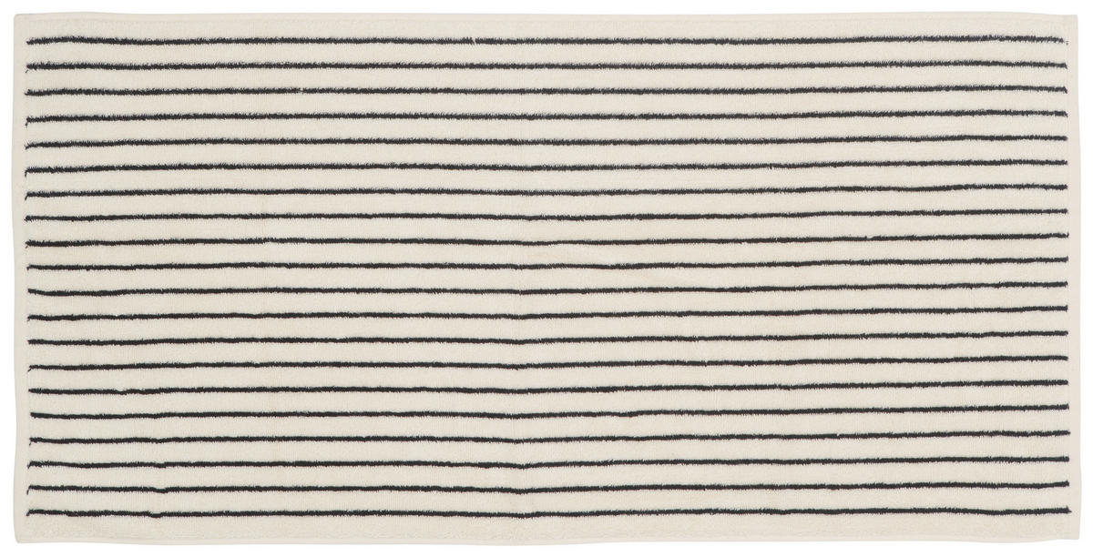 HANDDUK svart, ecru  - svart/ecru, Klassisk, textil (50/100cm) - Dieter Knoll