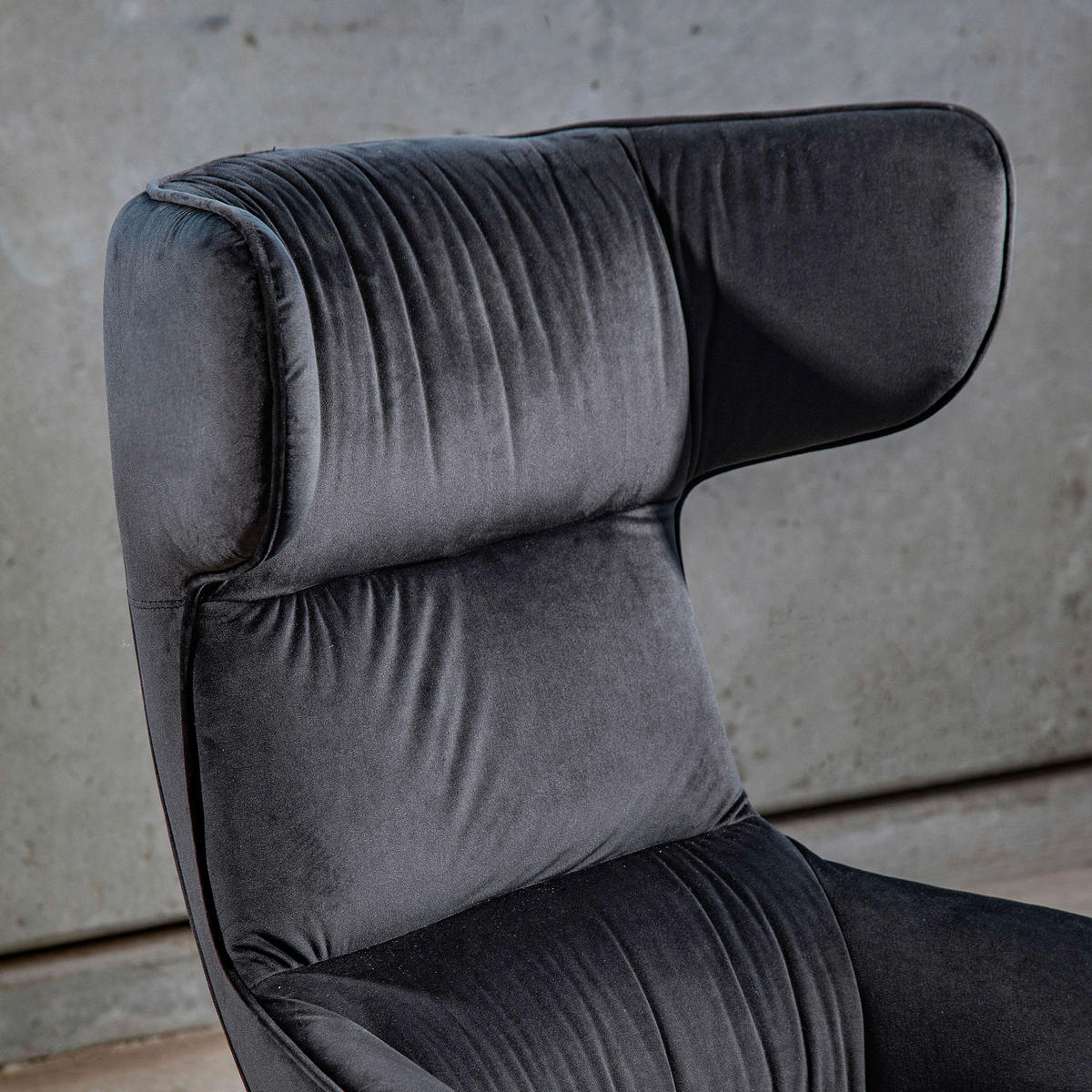 FÅTÖLJ i textil svart  - svart, Klassisk, textil (76/103/93cm) - Livetastic