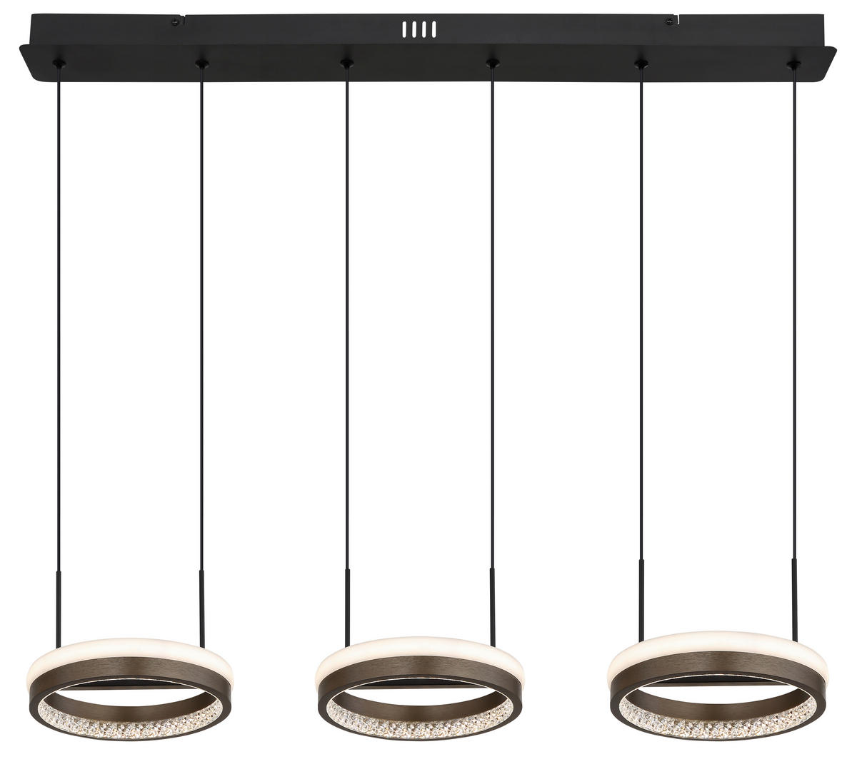VISEČA LED-SVETILKA  DELLA  1400 lm 3000, 4000, 6000 K 230 V  - temno siva/črna, Design, kovina/umetna masa (82/20,6/150cm) - Globo