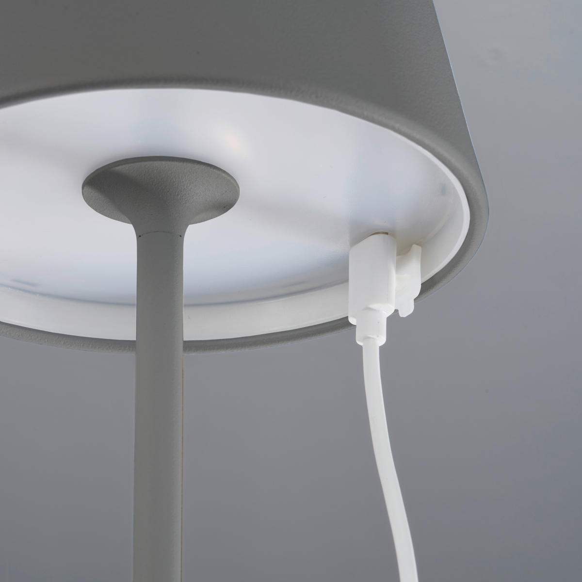 LED-Akkutischleuchte 2er SET Cosenza 12/38 cm  - Grau, KONVENTIONELL, Metall (12/38cm) - Schöner Wohnen