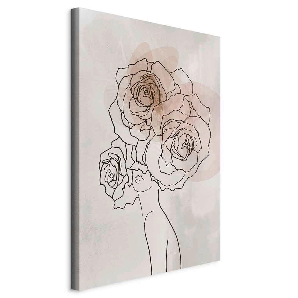 artgeist Leinwandbild Anna and Roses Beige 40x60x1.2 cm